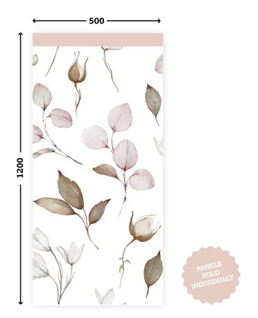 Blush & Sage Bloom — Half - Wall Decal (Half - Wall Decal) — removable wall decal by Tiny Tale Prints