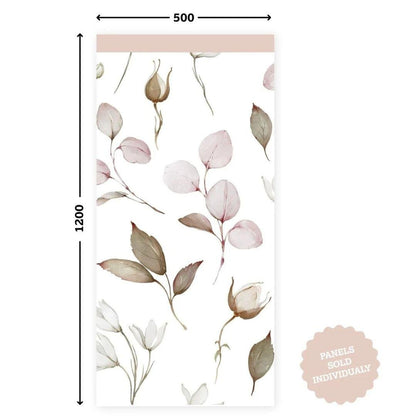 Blush & Sage Bloom — Half - Wall Decal (Home Decor Decals) — removable wall decal by Tiny Tale Prints.