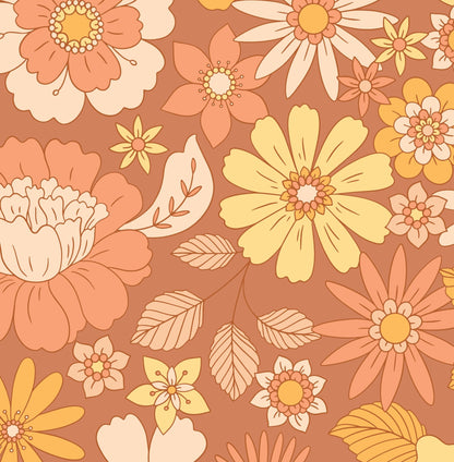 Burnt Sugar Blossoms — Arch Wall Decal (Arch Wall Decal) — removable wall decal by Tiny Tale Prints