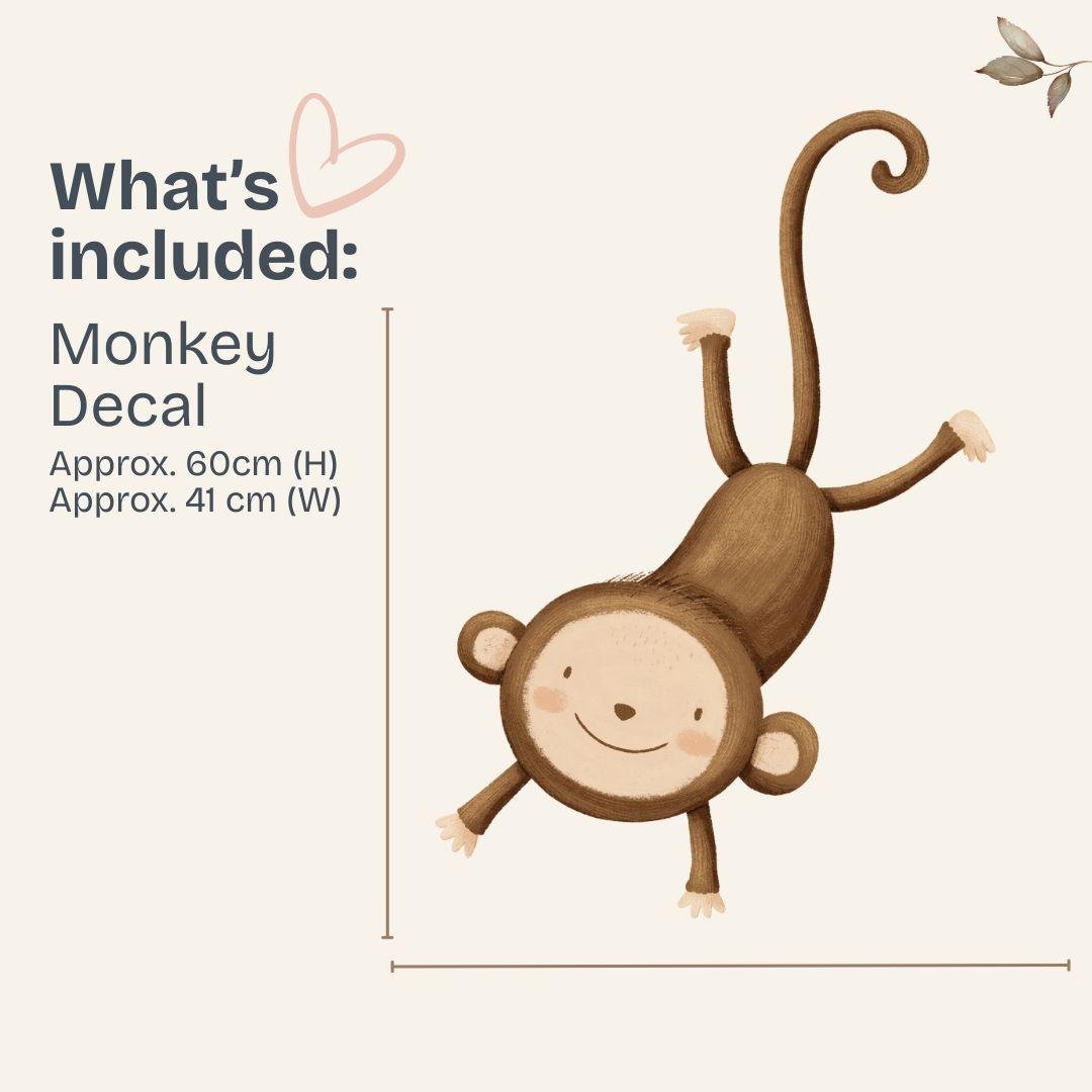 Cheeky Jungle Friends — Wall Decal (Home Decor Decals) — removable wall decal by Tiny Tale Prints.