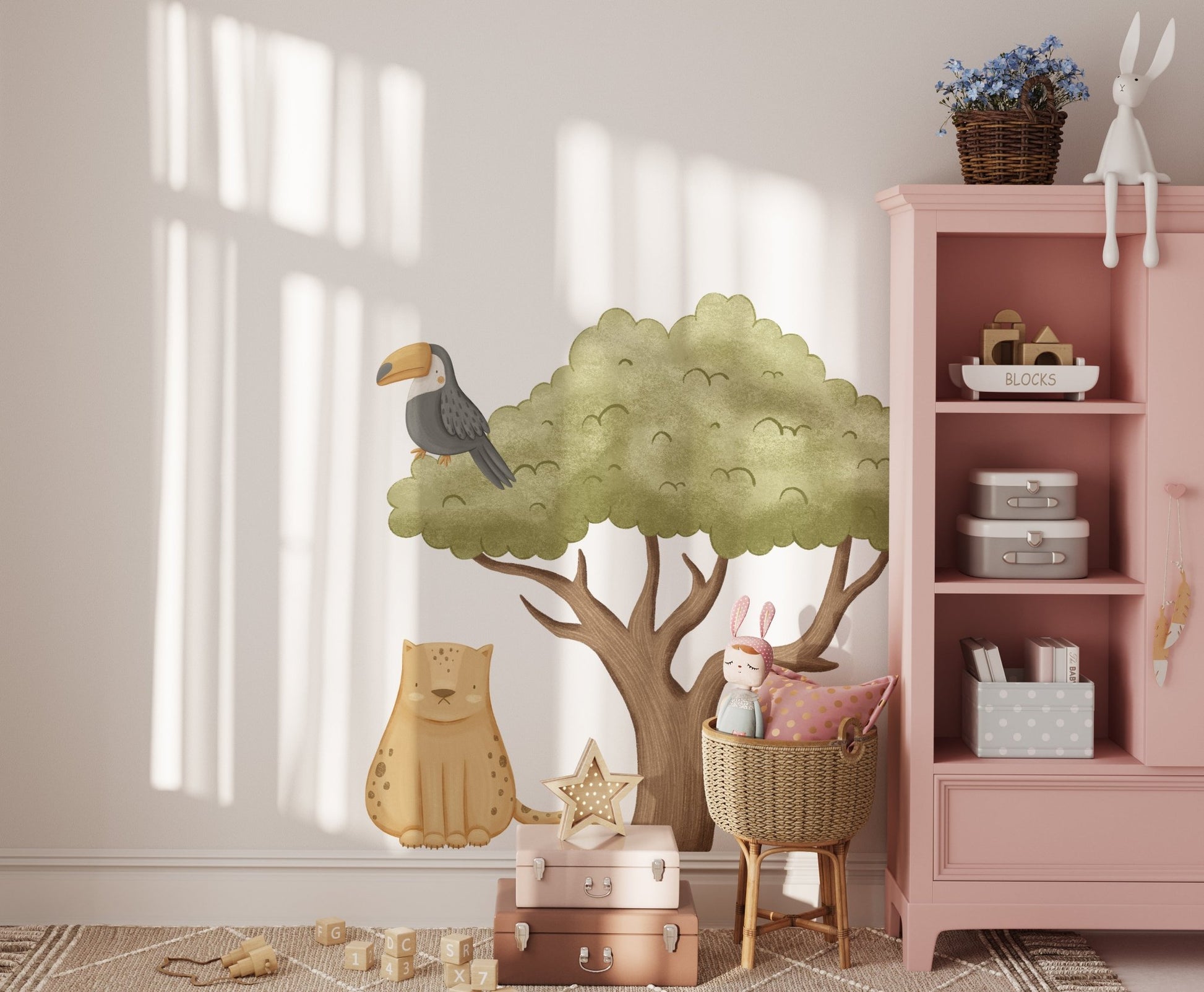 Cheeky Jungle Friends — Wall Decal (Home Decor Decals) — removable wall decal by Tiny Tale Prints