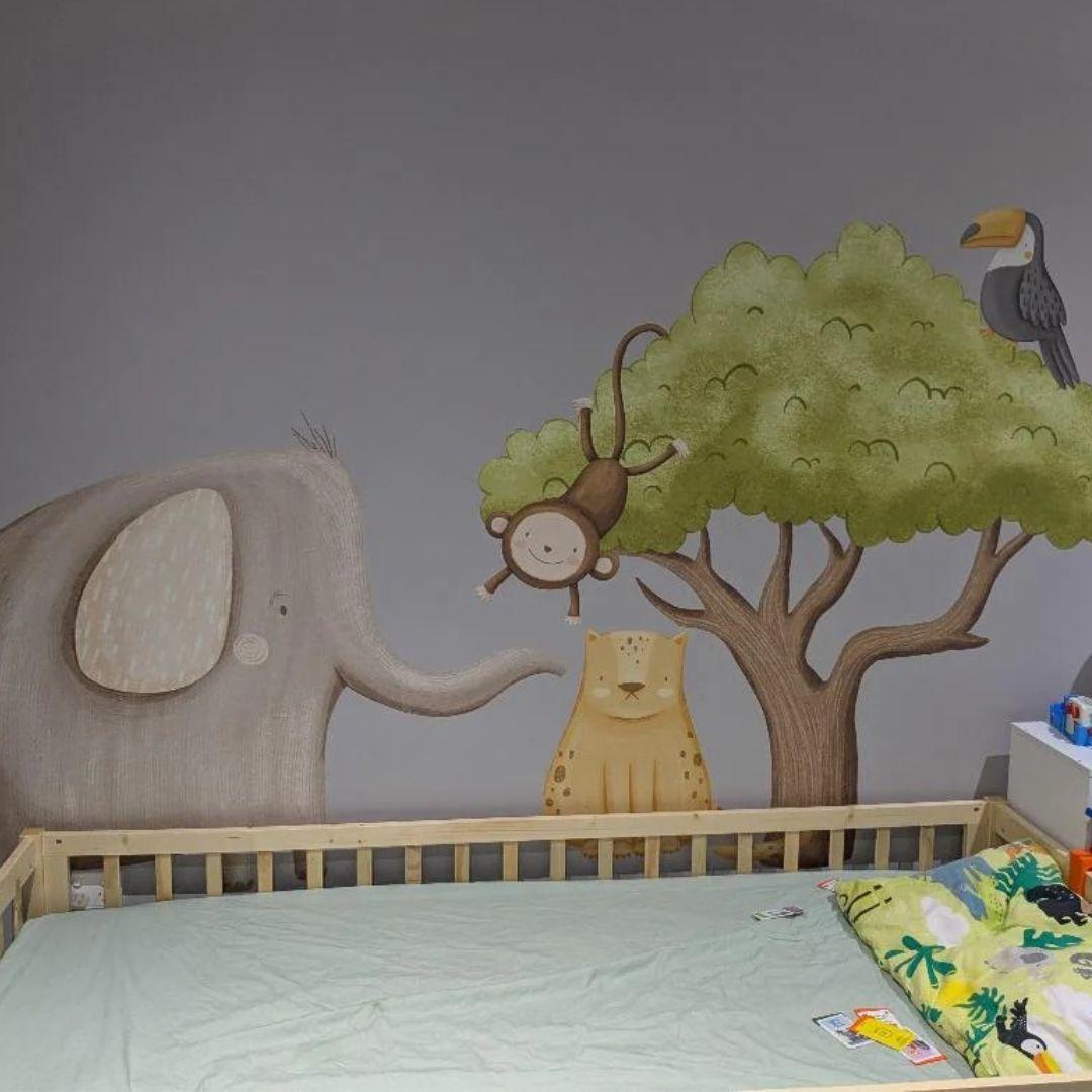 Cheeky Jungle Friends — Wall Decal (Home Decor Decals) — removable wall decal by Tiny Tale Prints.