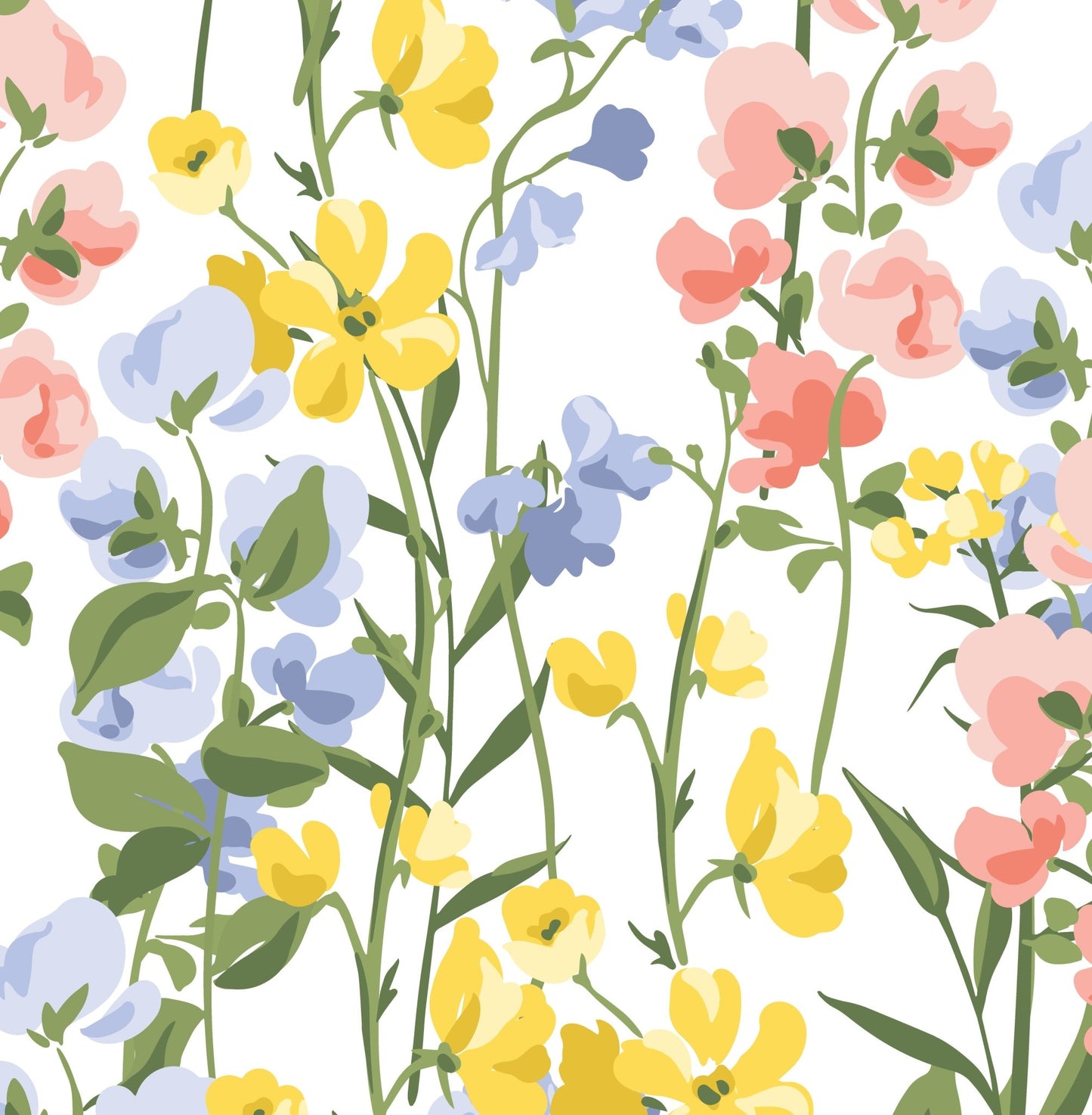 Coastal Clover Blooms — Arch Wall Decal (Arch Wall Decal) — removable wall decal by Tiny Tale Prints