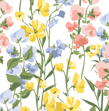 Coastal Clover Blooms — Arch Wall Decal (Arch Wall Decal) — removable wall decal by Tiny Tale Prints