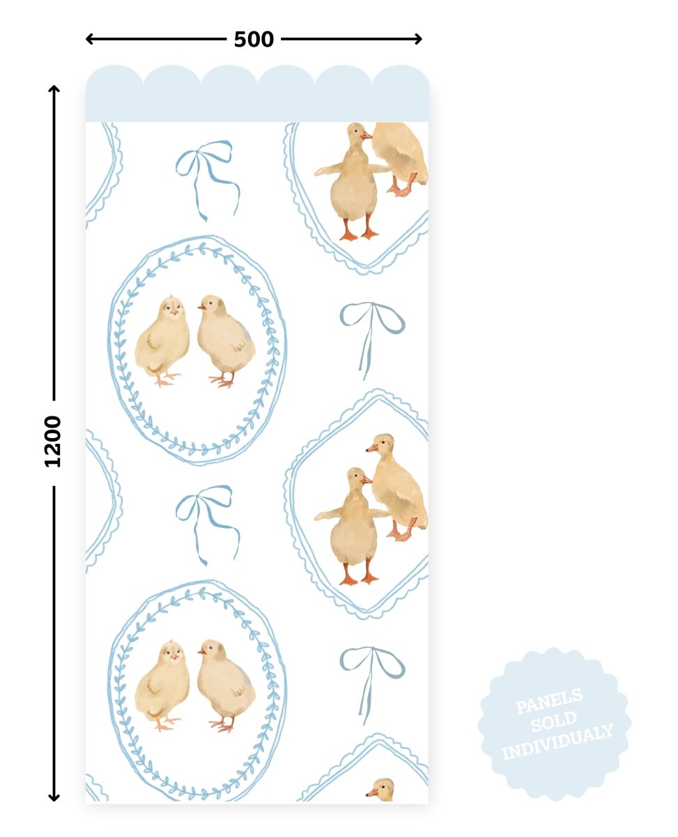 Dandelion Ducklings & Chick — Half Wall Decal (Half - Wall Decal) — removable wall decal by Tiny Tale Prints