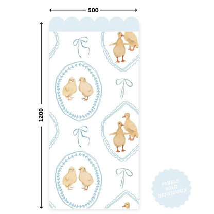 Dandelion Ducklings & Chick — Half Wall Decal (Home Decor Decals) — removable wall decal by Tiny Tale Prints.