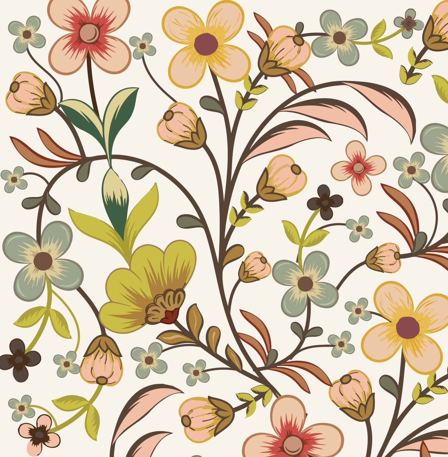 Fairytale Bloom Vines — Arch Wall Decal (Arch Wall Decal) — removable wall decal by Tiny Tale Prints