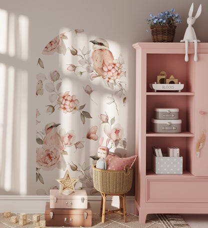 Gentle Petal Parade — Arch Wall Decal (Arch Wall Decal) — removable wall decal by Tiny Tale Prints