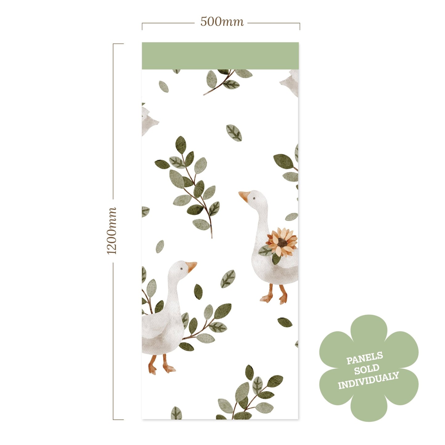 Goose & Duckling Daydream — Half - Wall Decal (Home Decor Decals) — removable wall decal by Tiny Tale Prints