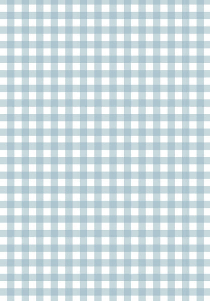 Halfwall Checkered Blue – Wall Decal (Home Decor Decals) — removable wall decal by Tiny Tale Prints