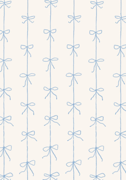 Halfwall Ribbon Blue – Wall Decal (Home Decor Decals) — removable wall decal by Tiny Tale Prints