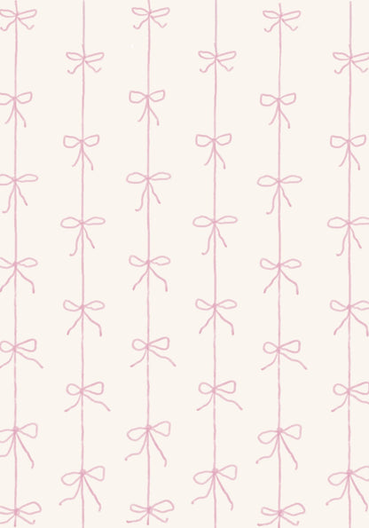 Halfwall Ribbon Pink – Wall Decal (Home Decor Decals) — removable wall decal by Tiny Tale Prints