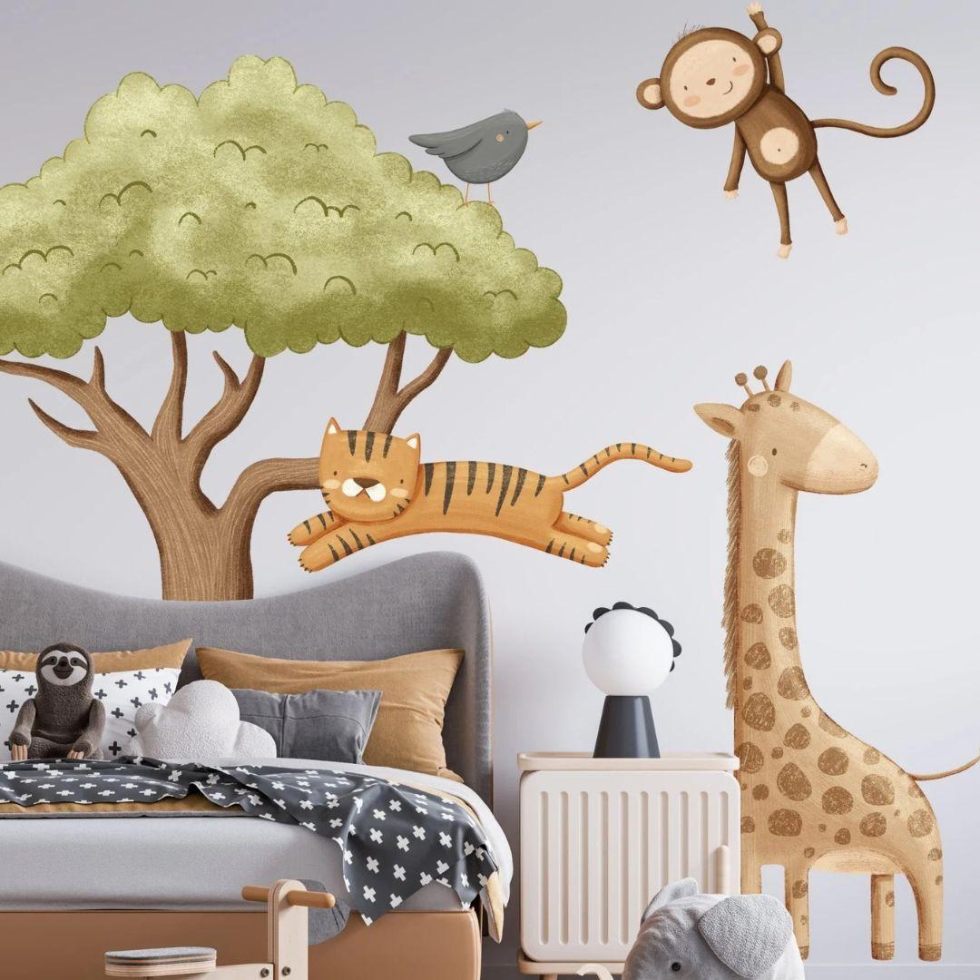 Jungle Canopy Animal Friends — Wall Decal (Home Decor Decals) — removable wall decal by Tiny Tale Prints.