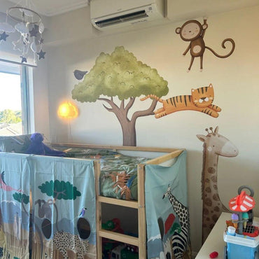 Jungle Canopy Animal Friends — Wall Decal (Home Decor Decals) — removable wall decal by Tiny Tale Prints.
