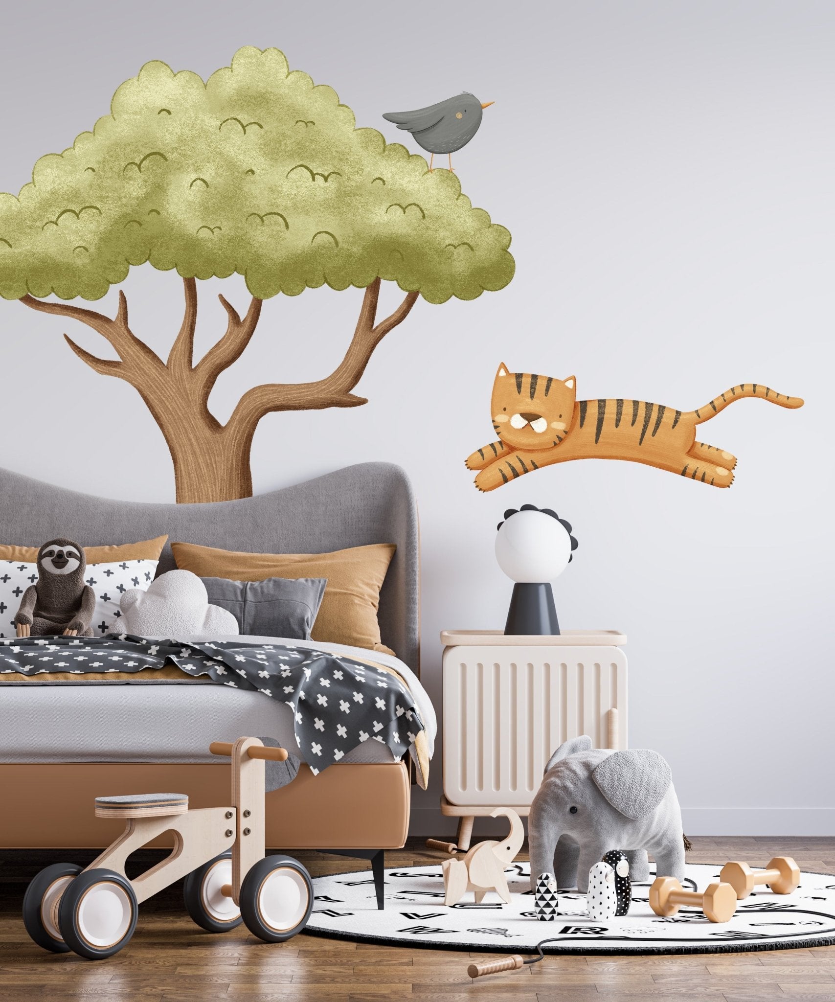 Jungle Canopy Animal Friends — Wall Decal (Home Decor Decals) — removable wall decal by Tiny Tale Prints