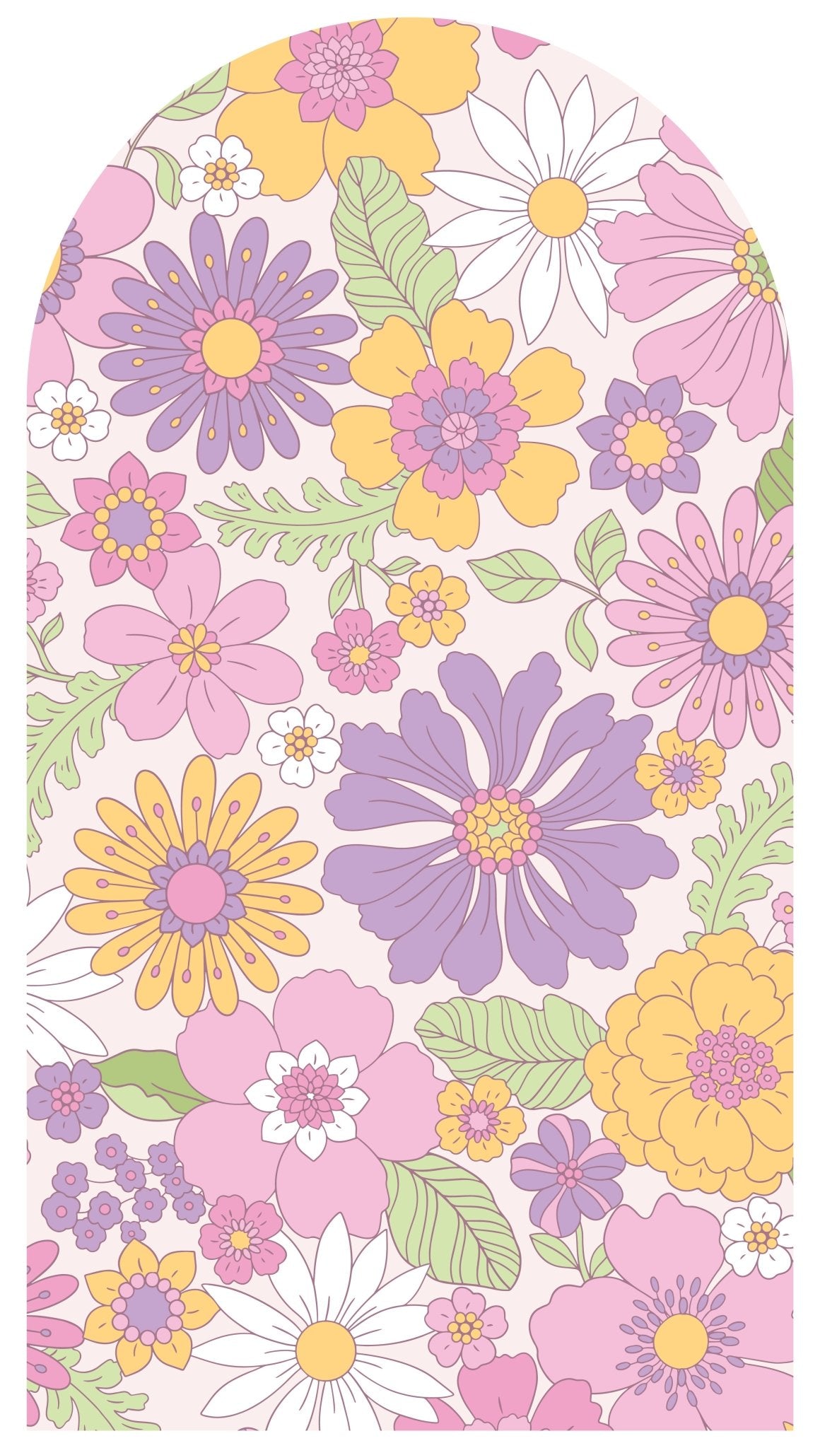 Lavender Blush Parade — Arch Wall Decal (Arch Wall Decal) — removable wall decal by Tiny Tale Prints