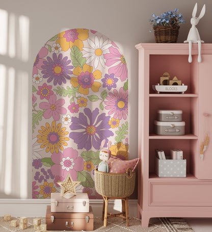 Lavender Blush Parade — Arch Wall Decal (Arch Wall Decal) — removable wall decal by Tiny Tale Prints