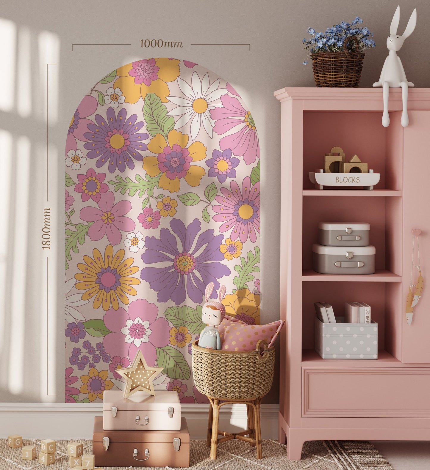 Lavender Blush Parade — Arch Wall Decal (Arch Wall Decal) — removable wall decal by Tiny Tale Prints