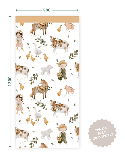 Meadow Farm Lullaby — Half Wall Decal (Home Decor Decals) — removable wall decal by Tiny Tale Prints.