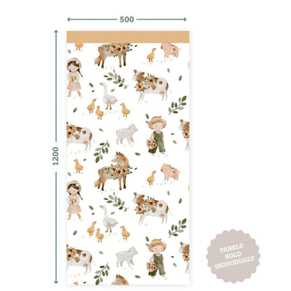 Meadow Farm Lullaby — Half Wall Decal (Home Decor Decals) — removable wall decal by Tiny Tale Prints.
