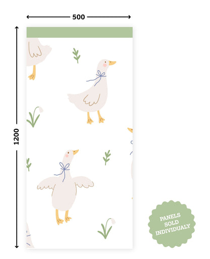 Meadow Geese & Ducklings — Half - Wall Decal (Half - Wall Decal) — removable wall decal by Tiny Tale Prints