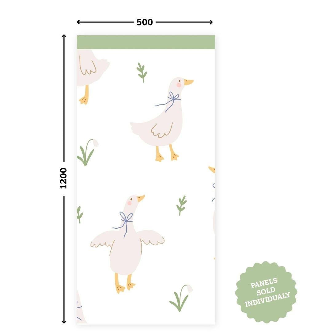 Meadow Geese & Ducklings — Half - Wall Decal (Home Decor Decals) — removable wall decal by Tiny Tale Prints.
