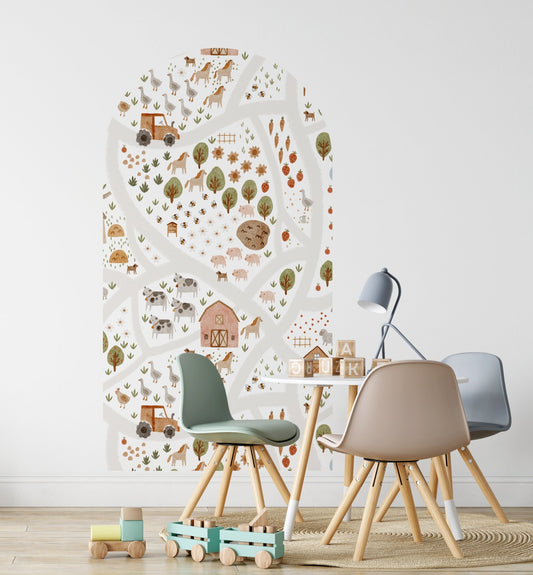 Meadow Lane Farm — Arch Wall Decal (Arch Wall Decal) — removable wall decal by Tiny Tale Prints