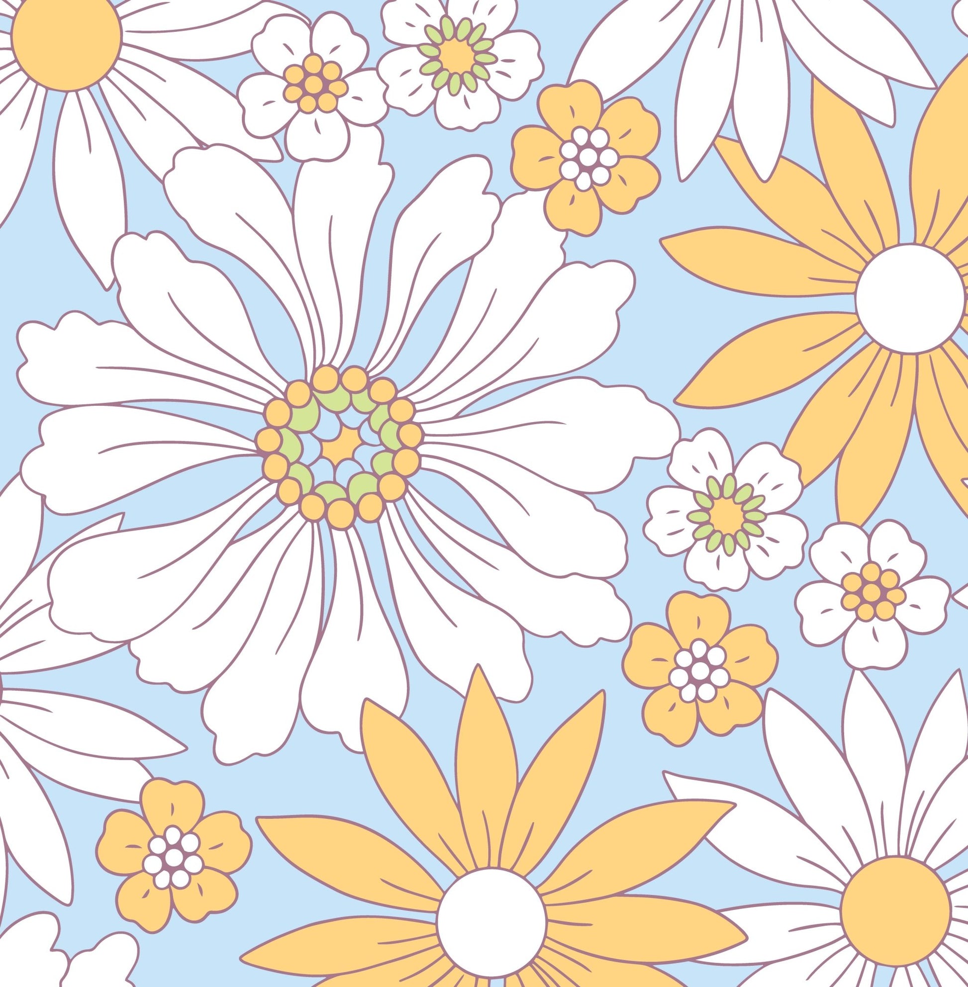 Ocean Petal Arch — Floral Wall Decal (Arch Wall Decal) — removable wall decal by Tiny Tale Prints