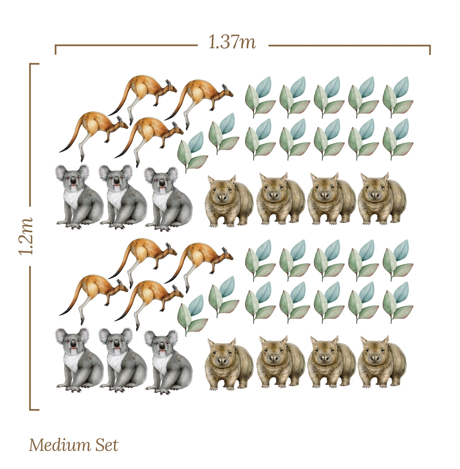 Outback Animal Friends — Wall Stickers (Home Decor Decals) — removable wall decal by Tiny Tale Prints