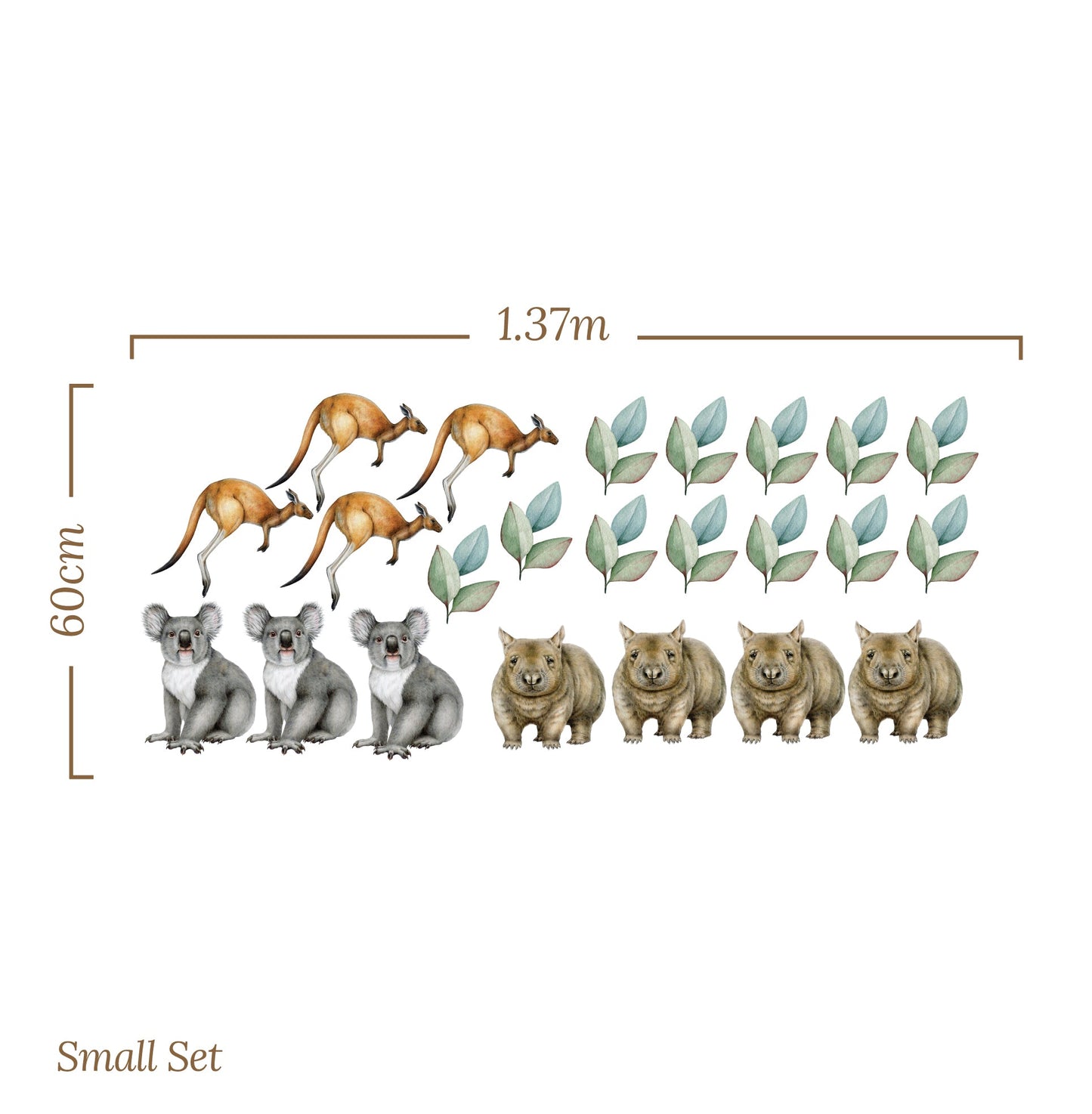 Outback Animal Friends — Wall Stickers (Home Decor Decals) — removable wall decal by Tiny Tale Prints