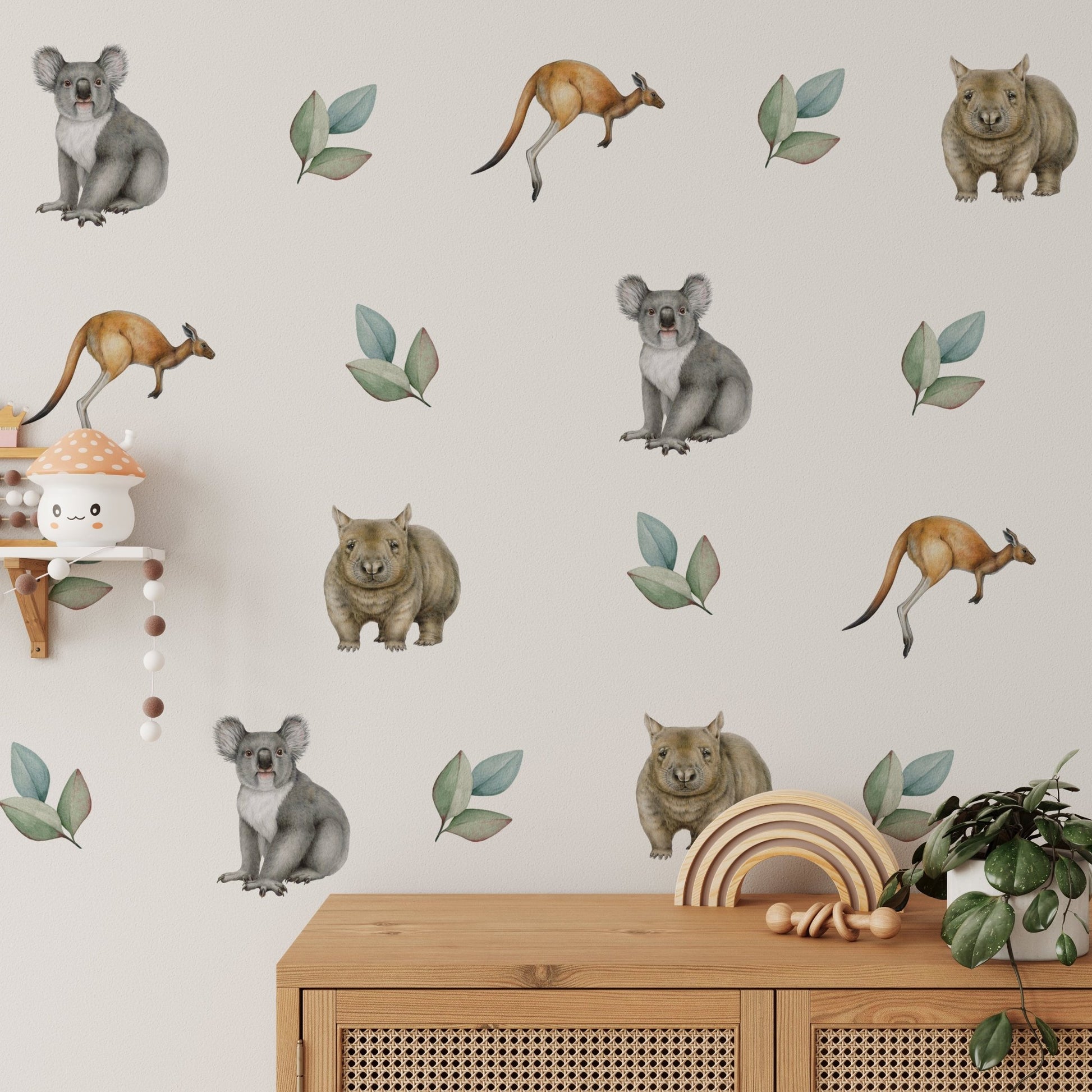 Outback Animal Friends — Wall Stickers (Home Decor Decals) — removable wall decal by Tiny Tale Prints