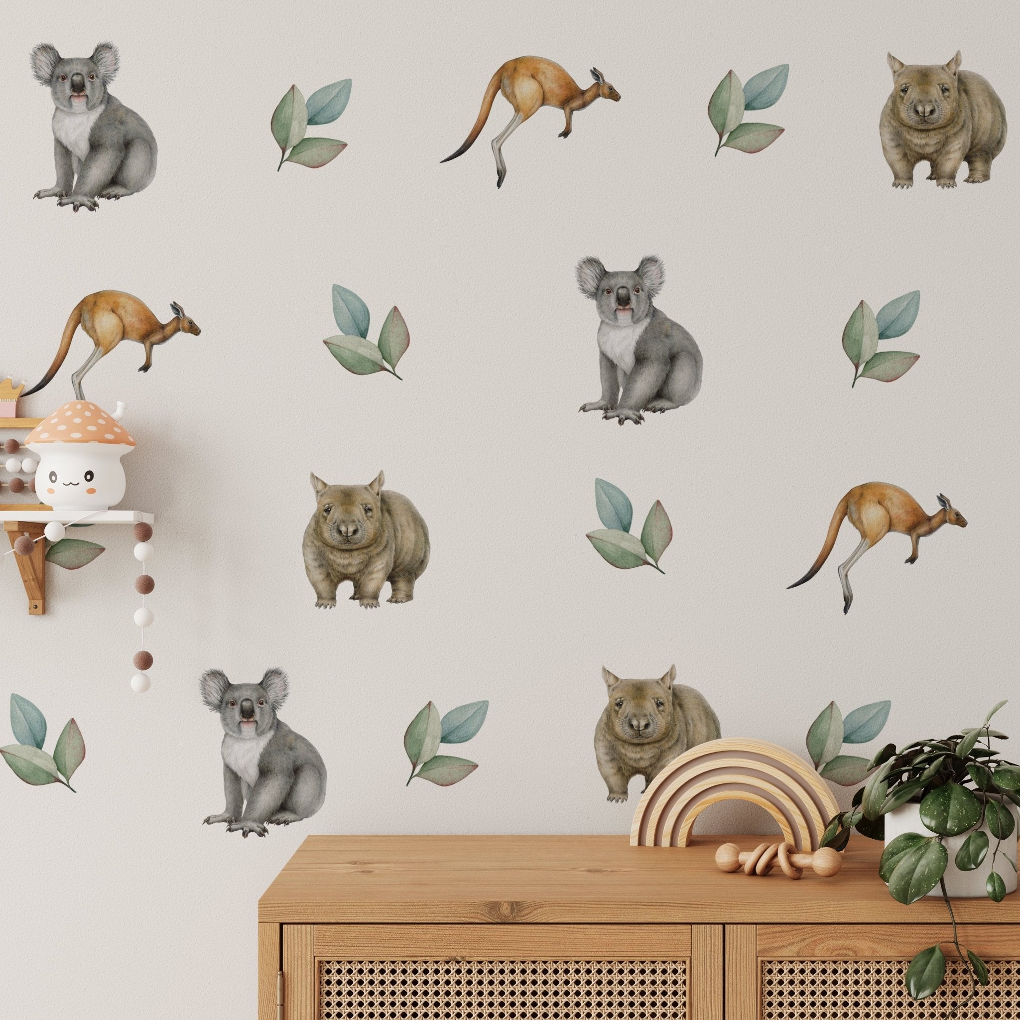 Outback Animal Friends — Wall Stickers (Home Decor Decals) — removable wall decal by Tiny Tale Prints