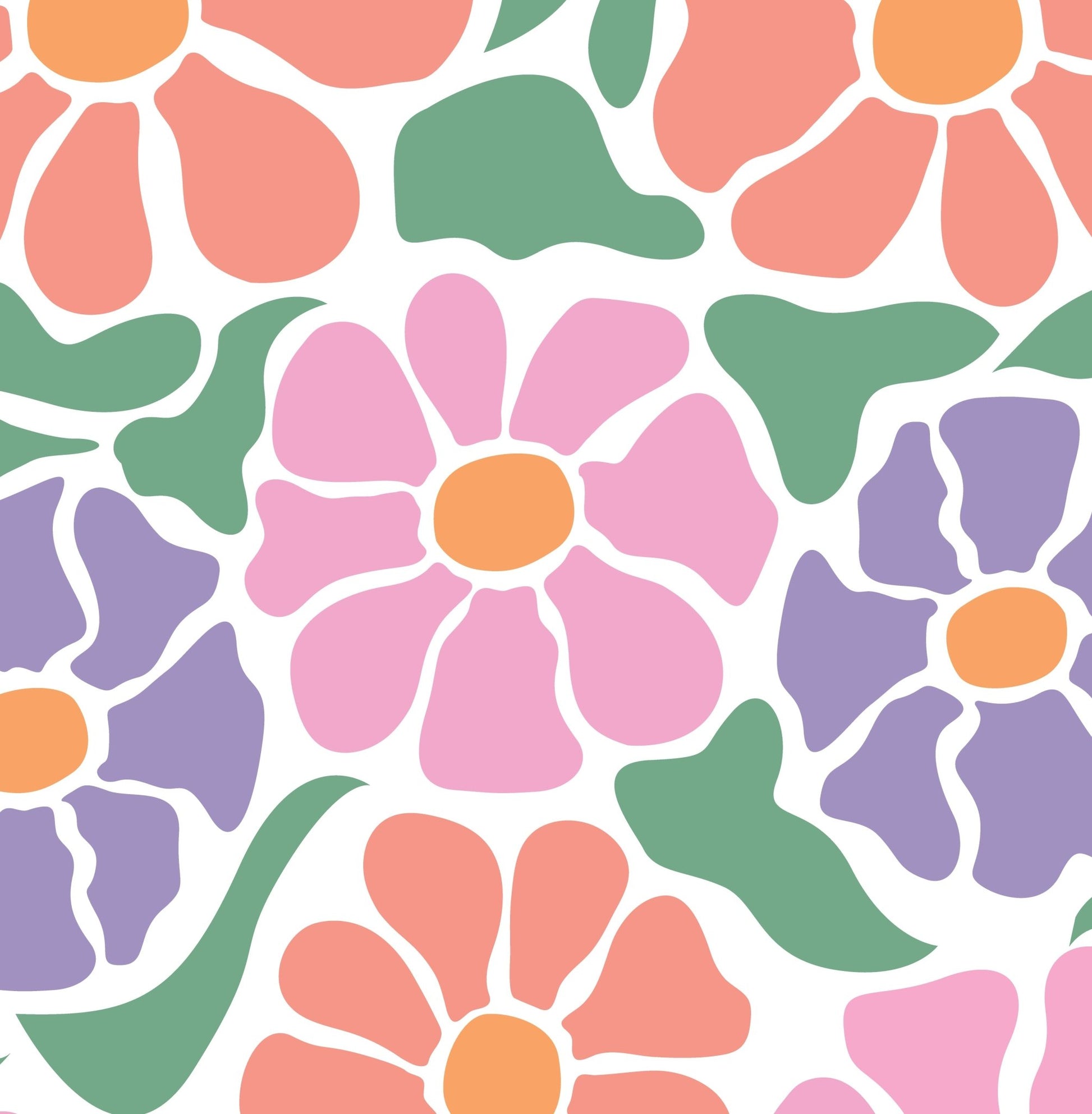 Pastel Petal Mosaic — Arch Wall Decal (Arch Wall Decal) — removable wall decal by Tiny Tale Prints