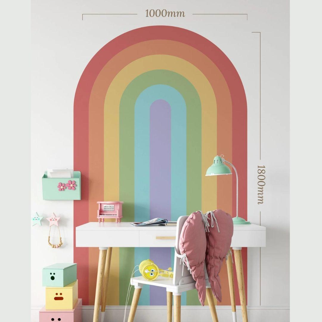 Pastel Rainbow Arch — Arch Wall Decal (Home Decor Decals) — removable wall decal by Tiny Tale Prints.