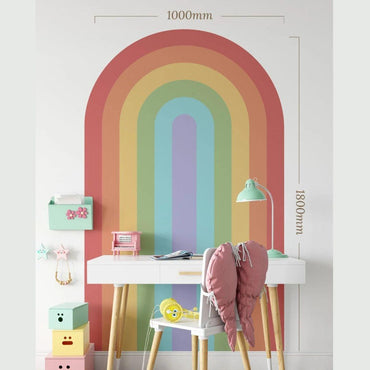 Pastel Rainbow Arch — Arch Wall Decal (Home Decor Decals) — removable wall decal by Tiny Tale Prints.