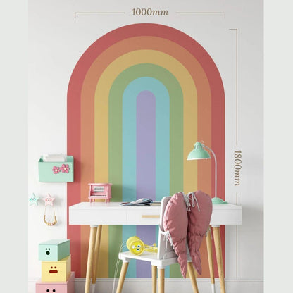 Pastel Rainbow Arch — Arch Wall Decal (Home Decor Decals) — removable wall decal by Tiny Tale Prints.