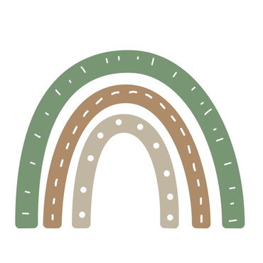 Big Rainbow Green Brown Grey – Wall Decal (Home Decor Decals) — removable wall decal by Tiny Tale Prints