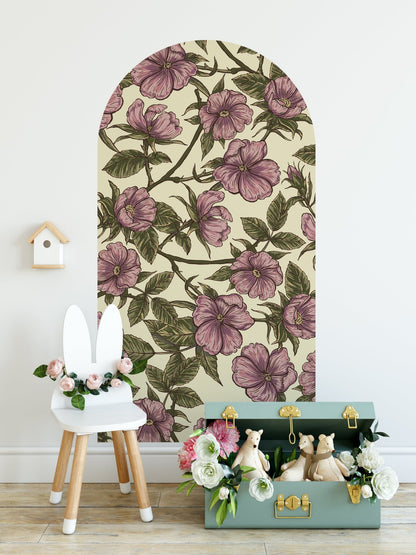Petal Lace Vines — Arch Wall Decal (Arch Wall Decal) — removable wall decal by Tiny Tale Prints