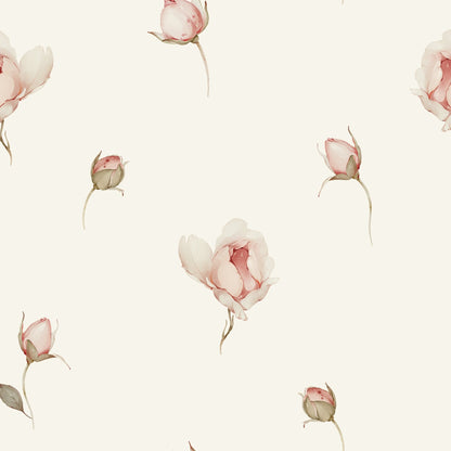 Pink Petal Half - Wall — Wall Decal (Half - Wall Decal) — removable wall decal by Tiny Tale Prints