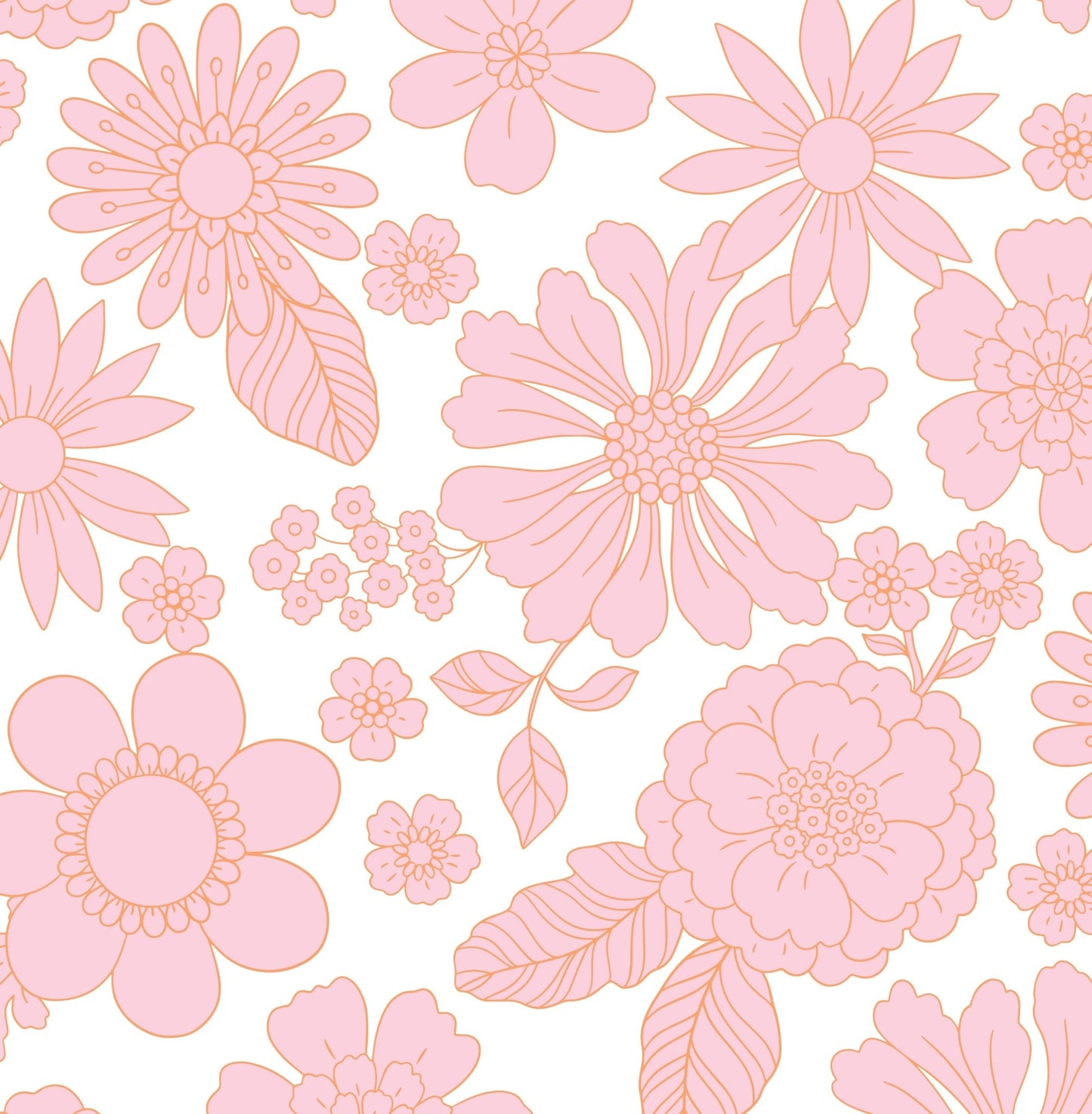 Pink Petal Parade — Arch Wall Decal (Arch Wall Decal) — removable wall decal by Tiny Tale Prints