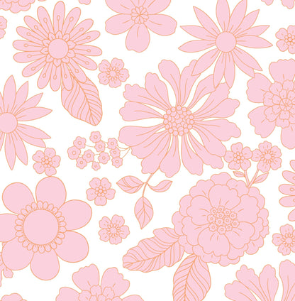 Pink Petal Parade — Arch Wall Decal (Arch Wall Decal) — removable wall decal by Tiny Tale Prints