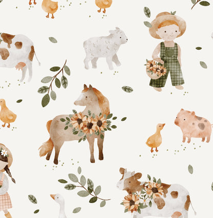 Quack & Baa Meadow — Arch Wall Decal (Arch Wall Decal) — removable wall decal by Tiny Tale Prints