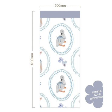 Rabbit & Duck Meadow — Half Wall Decal (Home Decor Decals) — removable wall decal by Tiny Tale Prints.