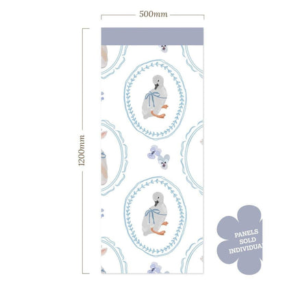 Rabbit & Duck Meadow — Half Wall Decal (Home Decor Decals) — removable wall decal by Tiny Tale Prints.