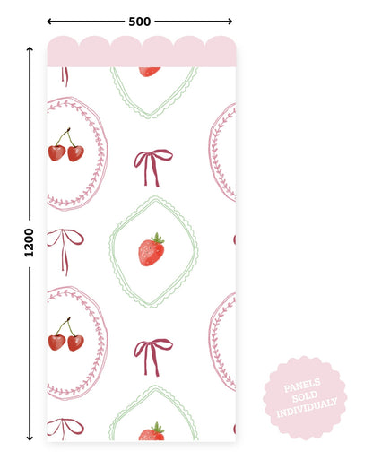 Red Berry Parade — Half - Walls Decal (Half - Wall Decal) — removable wall decal by Tiny Tale Prints