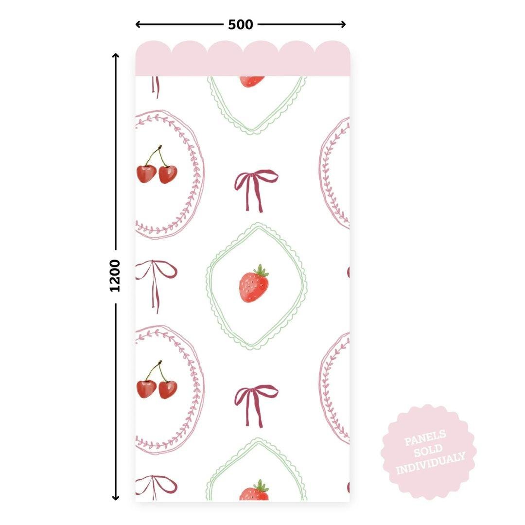 Red Berry Parade — Half - Walls Decal (Home Decor Decals) — removable wall decal by Tiny Tale Prints.