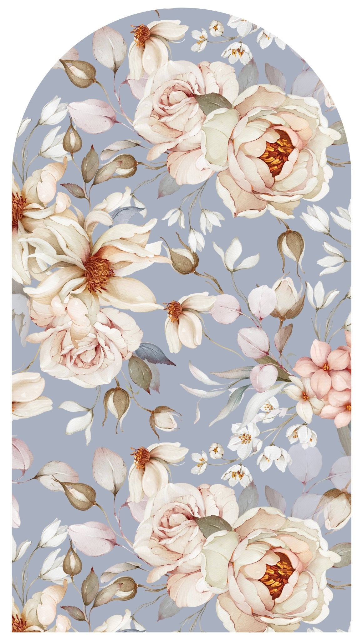 Rosy Blue Daydream — Arch Wall Decal (Arch Wall Decal) — removable wall decal by Tiny Tale Prints