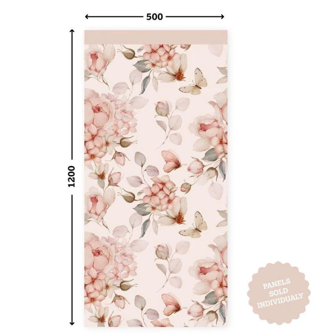 Rosy Flutter — Half Wall Decal (Home Decor Decals) — removable wall decal by Tiny Tale Prints.