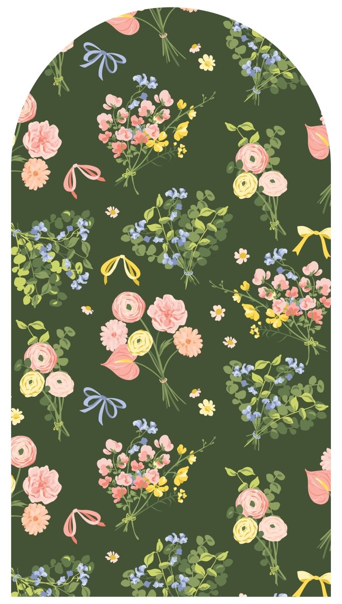 Rosy Sage Parade — Arch Wall Decal (Arch Wall Decal) — removable wall decal by Tiny Tale Prints