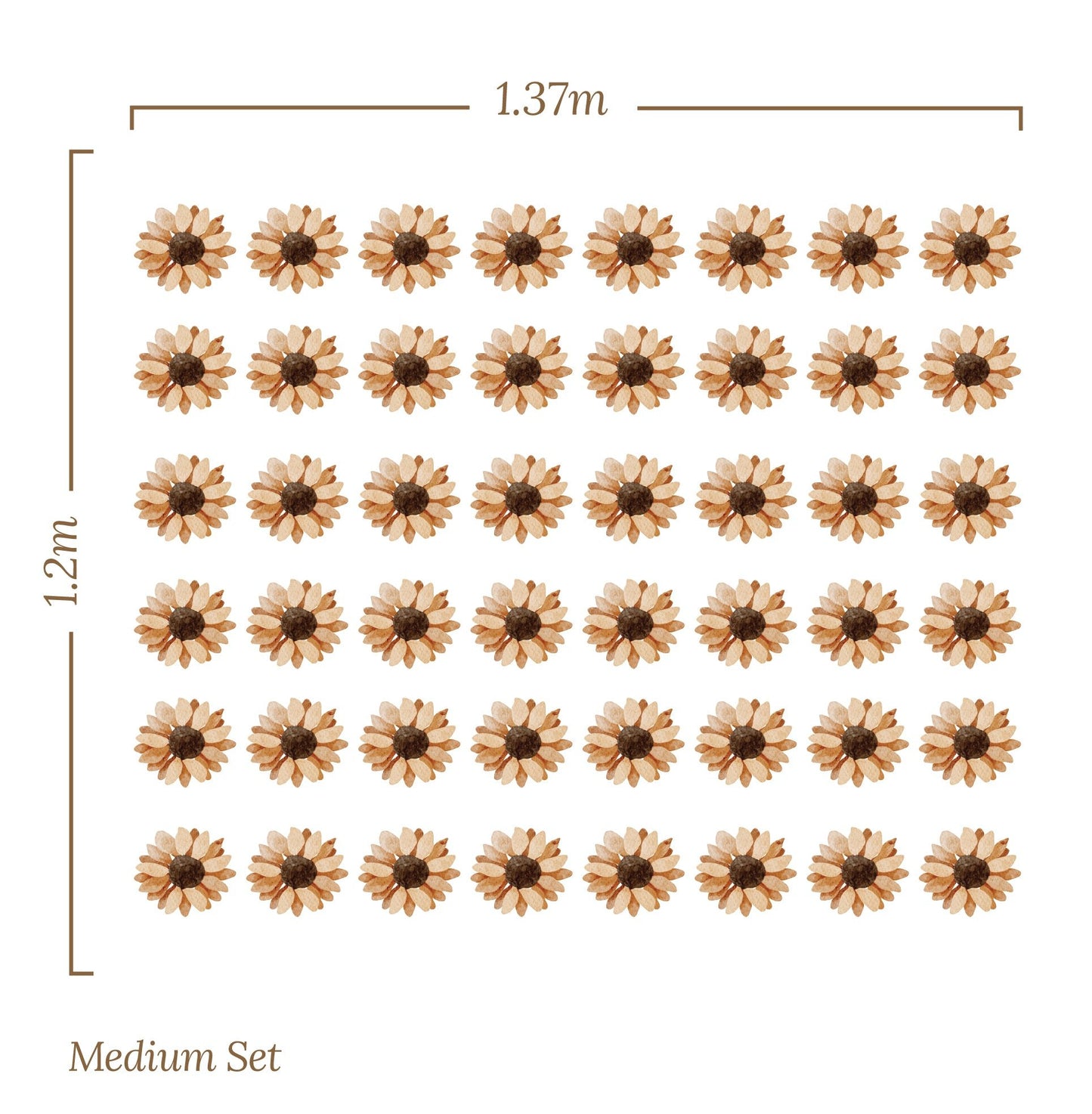 Rustic Sunflower Bloom — Wall Decal (Home Decor Decals) — removable wall decal by Tiny Tale Prints